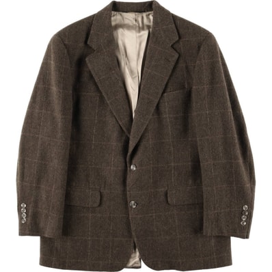 古着 ブルックスブラザーズ Brooks Brothers チェック柄 ヘリンボーン キャメルヘア テーラードジャケット USA製 メンズM相当/evb033624