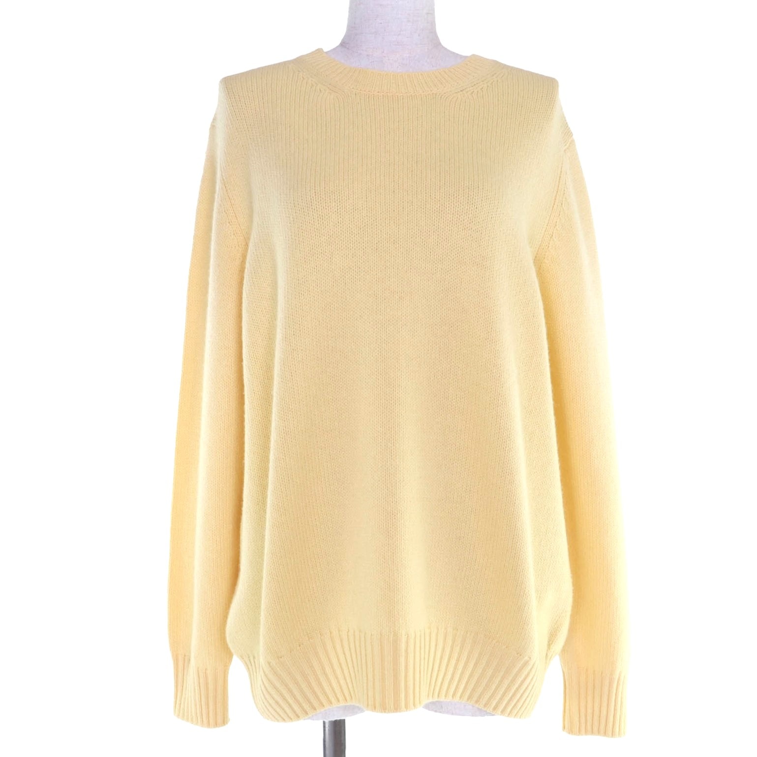 極美品 プラダ ニット イエロー レディース 40 P24A3Z