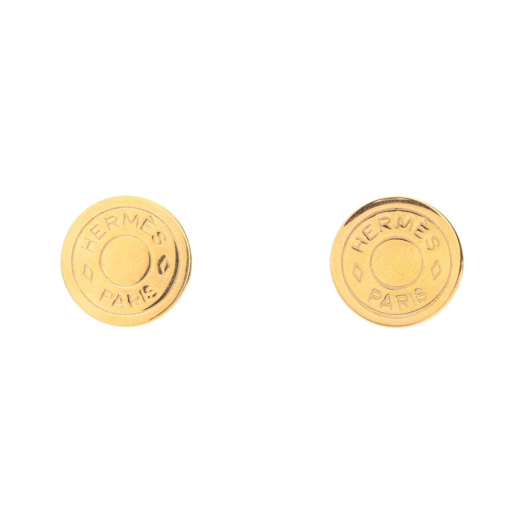 エルメス HERMES セリエ イヤリング ジュエリー GP(ゴールドメッキ) ゴールド レディース ゴールド系 【中古】