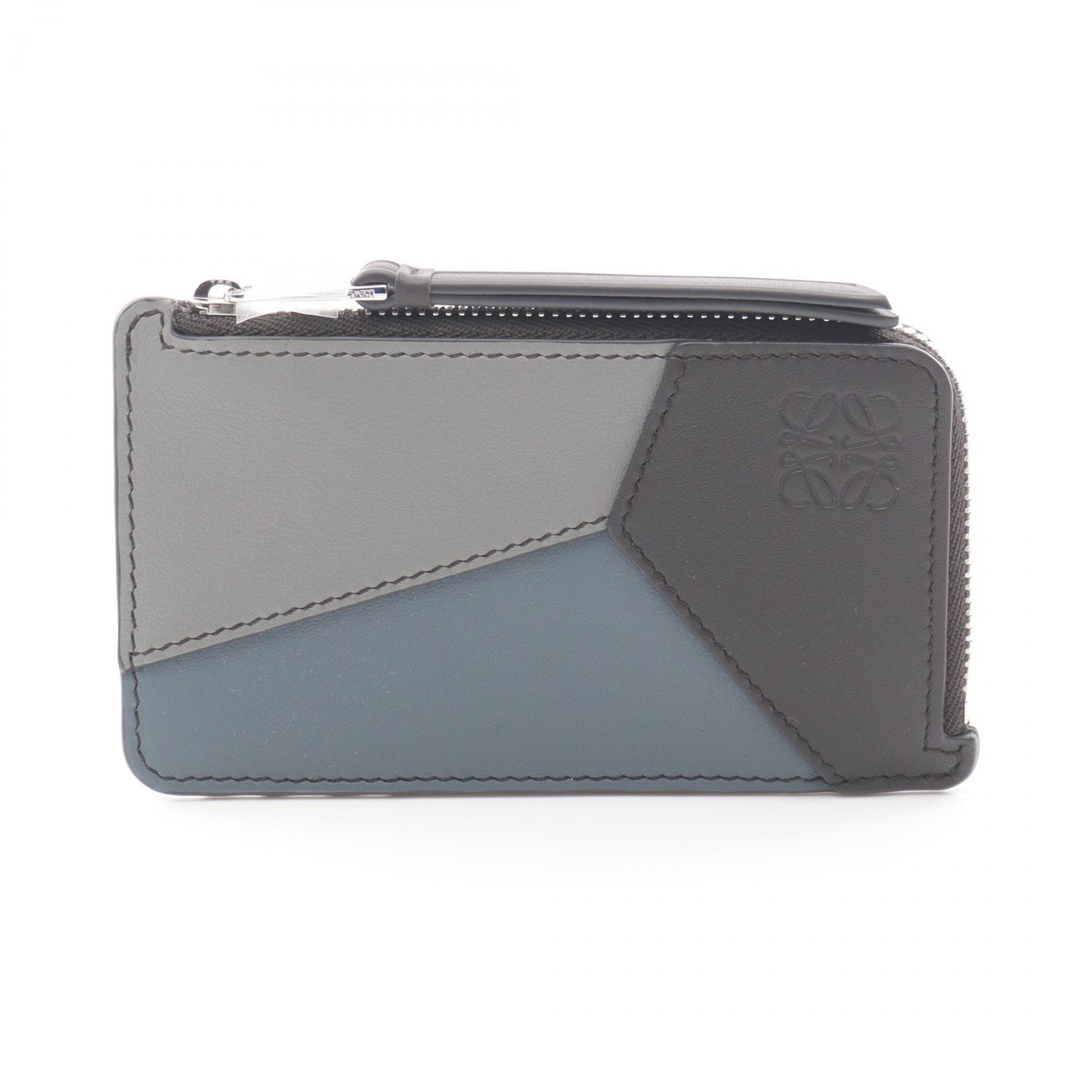 ロエベ LOEWE パズル カードケース コインケース 財布 レザー メンズ レディース グレー系 / ブルー系 C510Z40X180679 【新品】