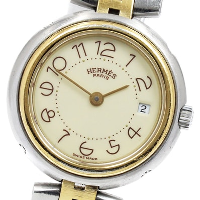 エルメス プロフィール デイト クォーツ レディース 【中古】