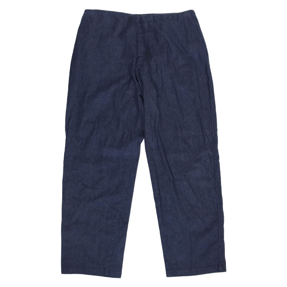 COMOLI コモリ パンツ 21SS T01-03013 リネンコットン ドローストリングパンツ インディゴブルー系 3【中古】