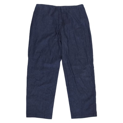 COMOLI コモリ パンツ 21SS T01-03013 リネンコットン ドローストリングパンツ インディゴブルー系 3【中古】