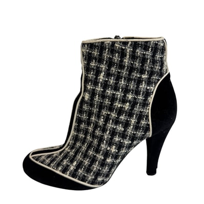 シャネル CHANEL ブーツ ココマーク ショートブーツ ブラック