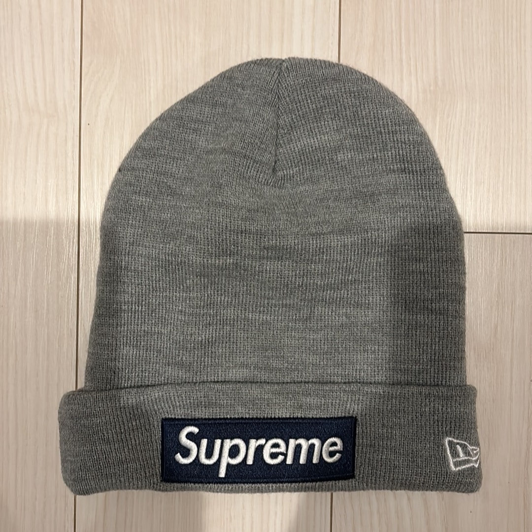 Supreme x NEW ERA Box Logo Beanie (25FW) "Heather Grey"