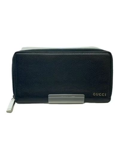 GUCCI Zip Around Wallet With Gucci Logo "Black"