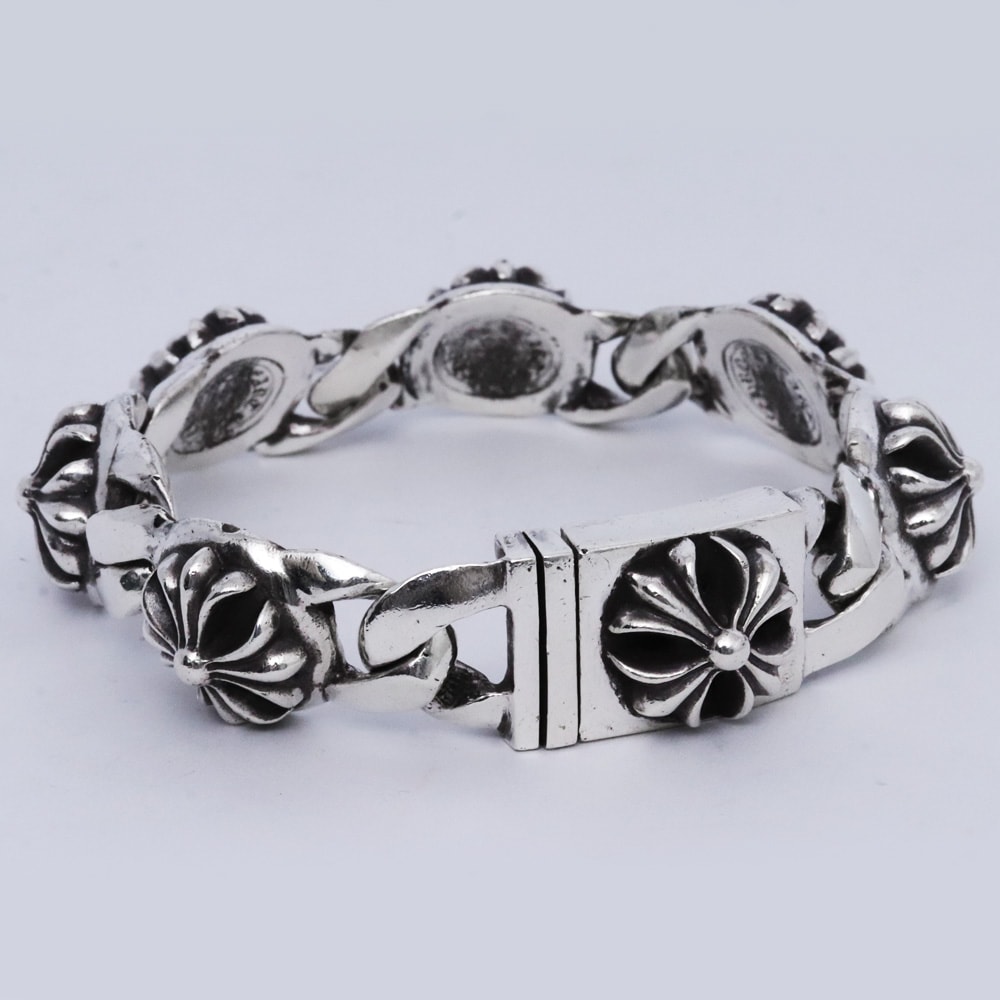 Chrome Hearts Cross Ball Bracelet 6 Link "Silver"