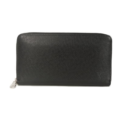 LOUIS VUITTON ルイ・ヴィトン ジッピーオーガナイザー NM 新型 LVロゴ ブラック ラウンドファスナー コンパートメント 札入れ カードケース コインケース RFID ICチップ タイガ ノワール 長財布 M30056