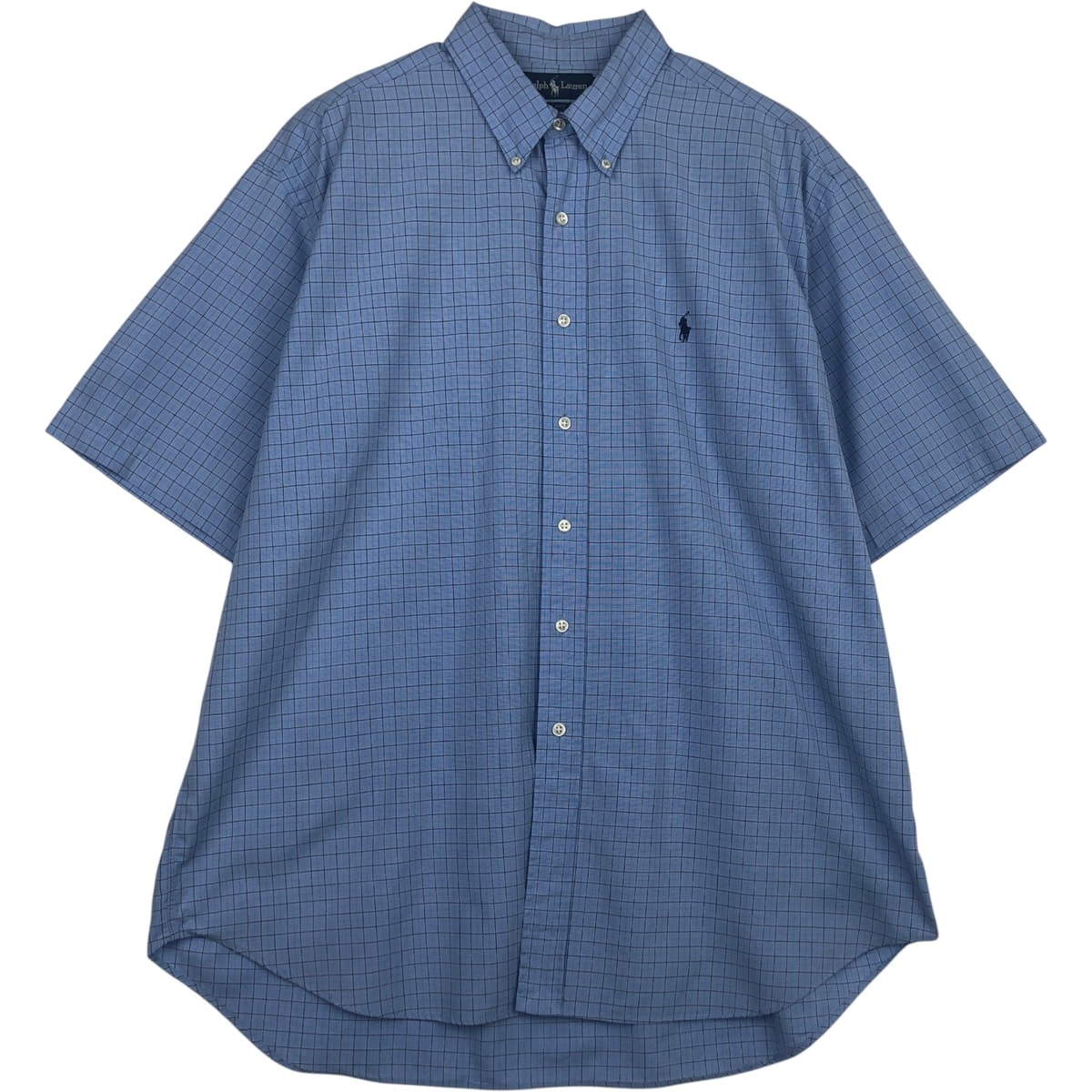 古着 ラルフローレン Ralph Lauren BLAKE 半袖 ボタンダウン チェックシャツ メンズXL相当/eaa637744