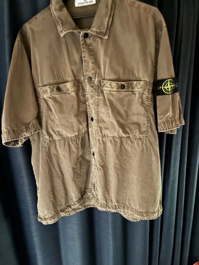 Stone Island 1200029 Brushed Organic Cotton Canvas 'OLD' Effect "Military Green"