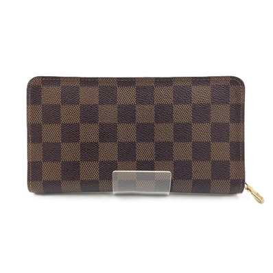 LOUIS VUITTON ルイヴィトン ダミエ ポルトモネ ジップ ラウンドファスナー 長財布 N61728 ブラウン 現状渡し