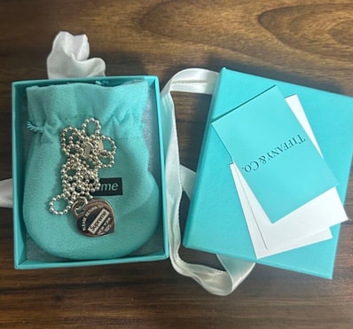 Supreme / Tiffany & Co. Return to Tiffany Heart Tag Pendant "Silver"