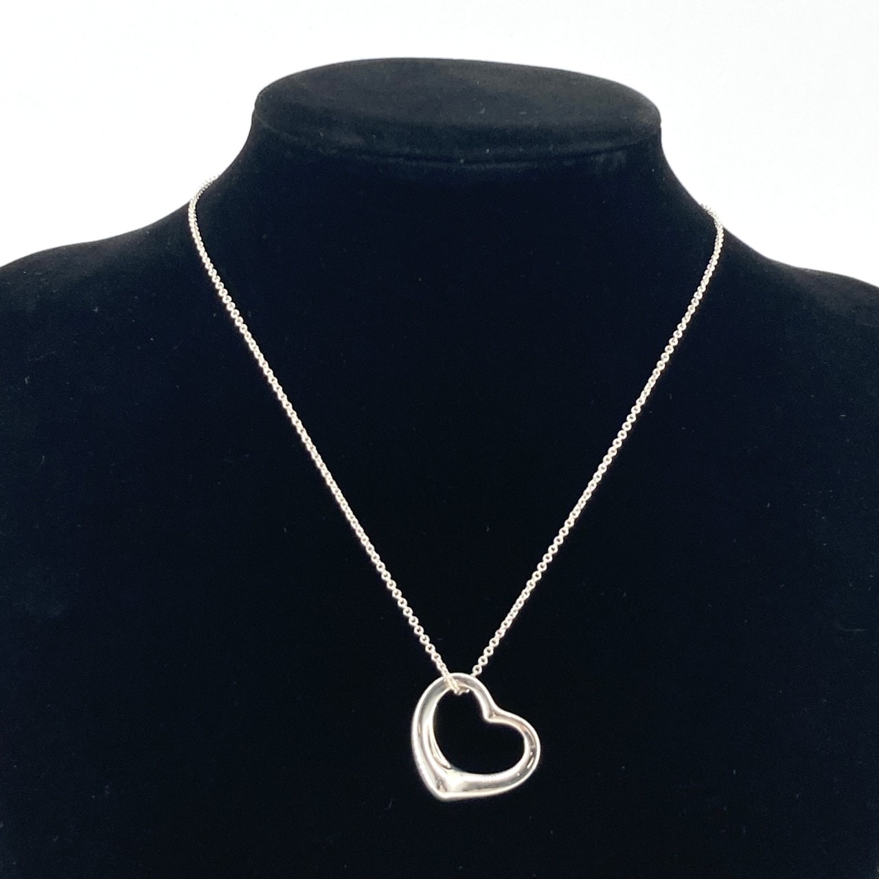 TIFFANY&Co.(ティファニー) オープンハート エルサ ペレッティ ネックレス 9.71g シルバー