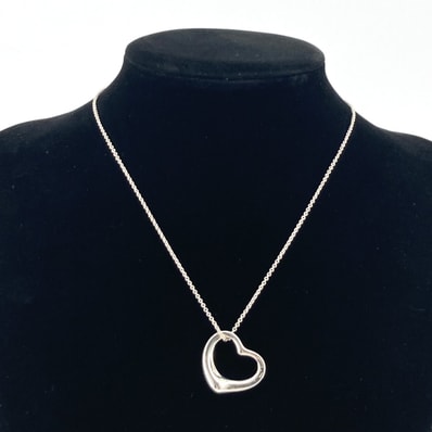 TIFFANY&Co.(ティファニー) オープンハート エルサ ペレッティ ネックレス 9.71g シルバー