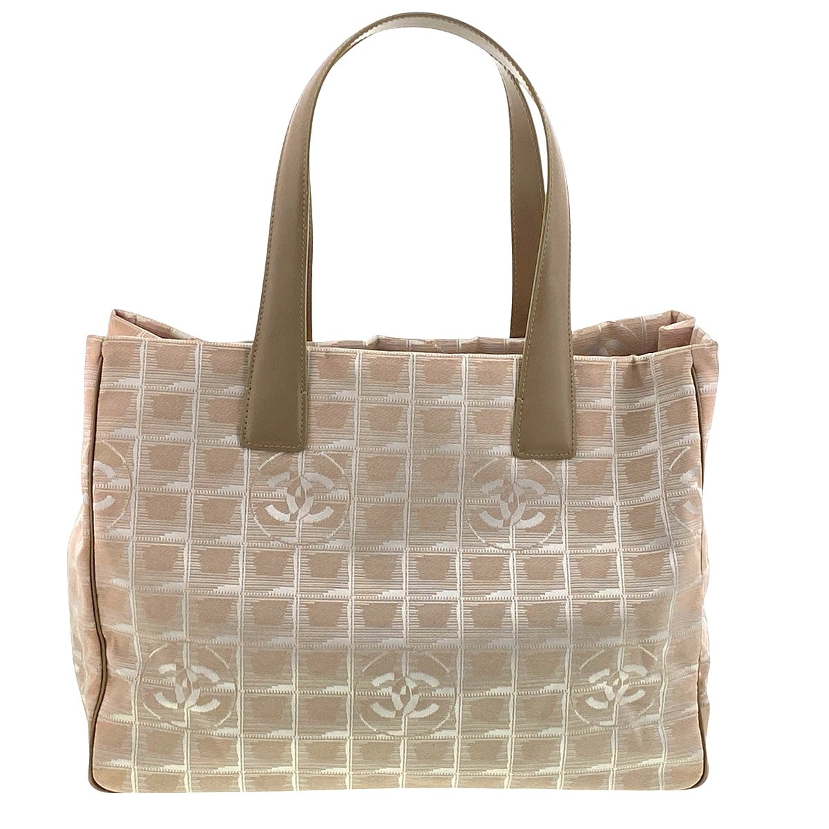 CHANEL シャネル ニュートラベルライン トートMM トートバッグ A15991 ナイロン ピンク レディース【中古】