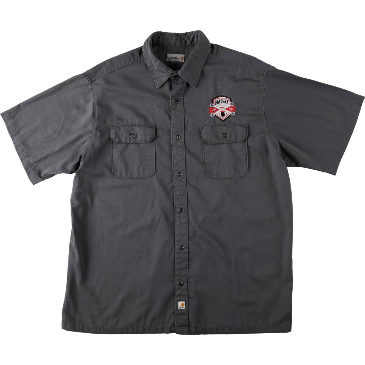 古着 カーハート Carhartt 半袖 ワークシャツ メンズXXL相当/eaa670555