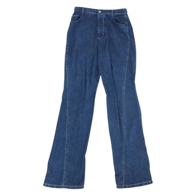 BOTTEGAVENETA ボッテガヴェネタ デニムパンツ 21SS 654286 V0SH0 Fluid Denim Pant トライアングルステッチ デニム パンツ インディゴブルー系 42【中古】