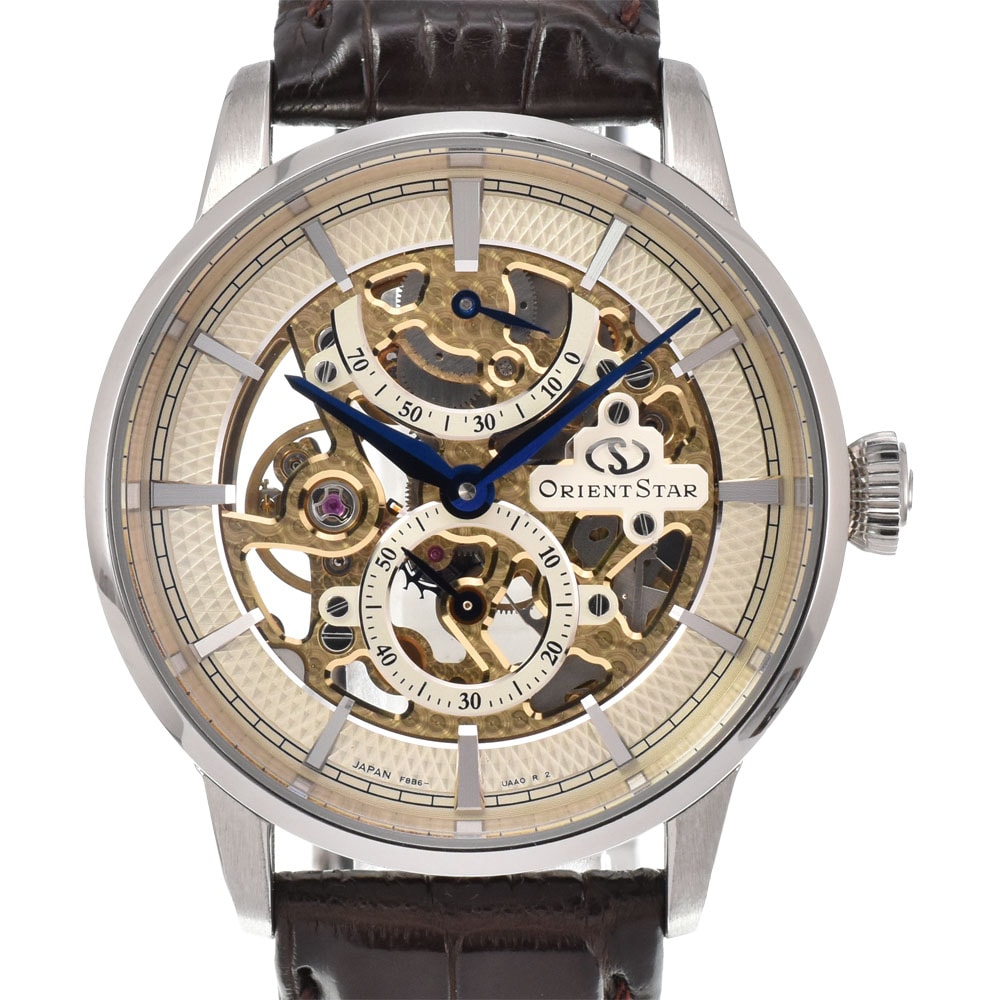 オリエントスター ORIENT STAR RK-AZ0001S/F8B6-UAA0 クラシック スケルトン 手巻き メンズ 美品 R#146632