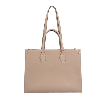 ルイヴィトン オンザゴーMM モノグラムアンプラント ショルダーバッグ モノグラムアンプラント M45607 ベージュ レディース LOUIS VUITTON 中古