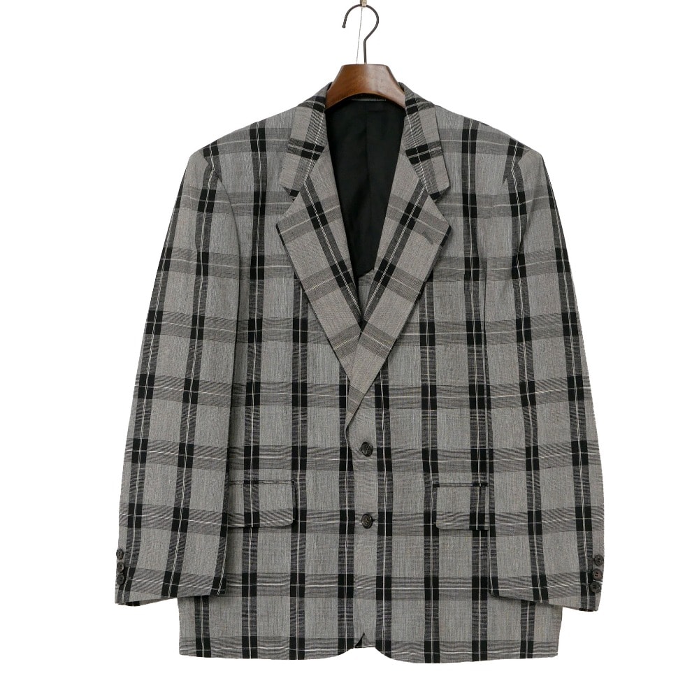 COMME des GARCONS HOMME コムデギャルソンオム ヴィンテージ テーラードジャケット サイズS チェック リネン×コットン ブレザー ブランド古着【中古】20260605/RA9695