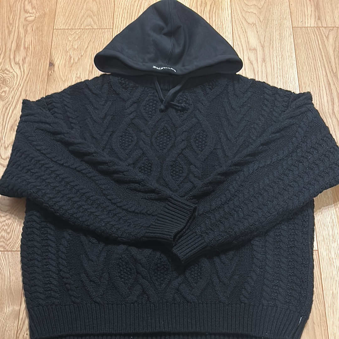 Supreme Cable Hooded Sweater 
