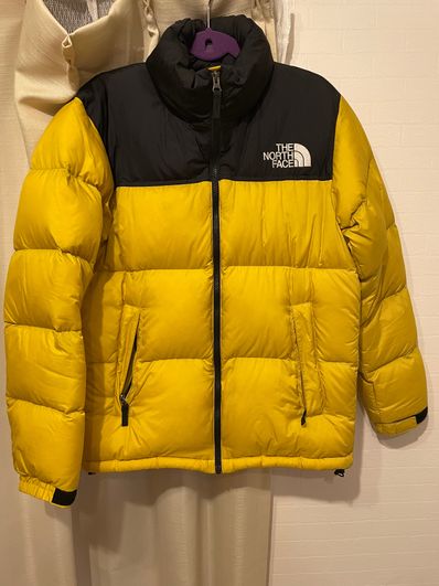 The North Face Nuptse Jacket 2021 "Black × Lightning Yellow"