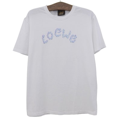ロエベ 美品 バブルアーチロゴ Tシャツ コットン トップス メンズ 白 ホワイト M H616Y22X54 23SS M
