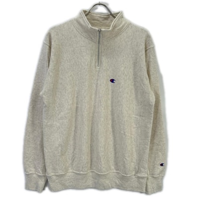 チャンピオン C3-Z005 ホワイト REVERSE WEAVE HALF ZIP SWEATSHIRT プルオーバースウェット L