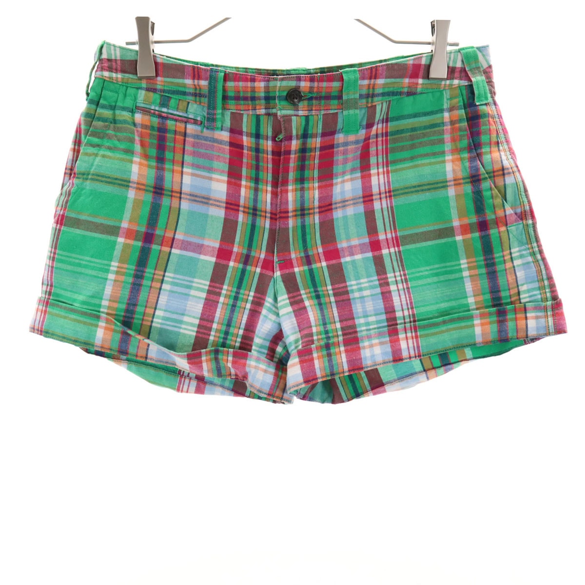 POLO RALPH LAUREN ポロラルフローレン チェック柄 ショートパンツ 8 グリーン系
