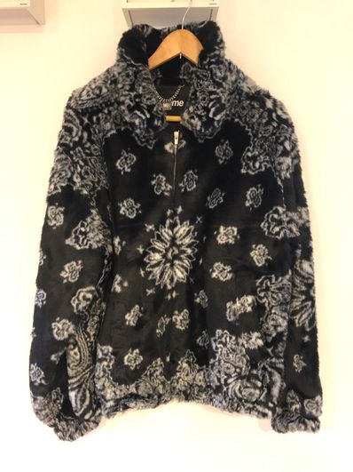 Supreme Bandana Faux Fur Bomber Jacket "Black"