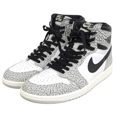 ナイキ 美品 Nike Air Jordan 1 High OG White Cement/Safari シューズ メンズ グレー 29cm DZ5485-052 11(US)