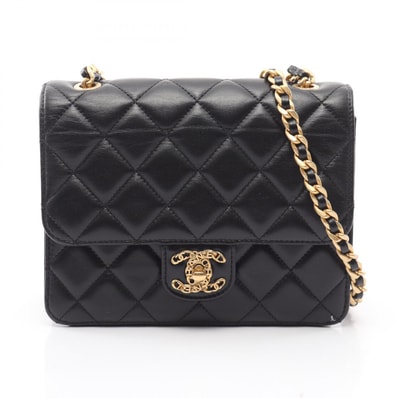 シャネル CHANEL マトラッセ ショルダーバッグ バッグ ラムスキン(羊革) レディース ブラック系 【中古】