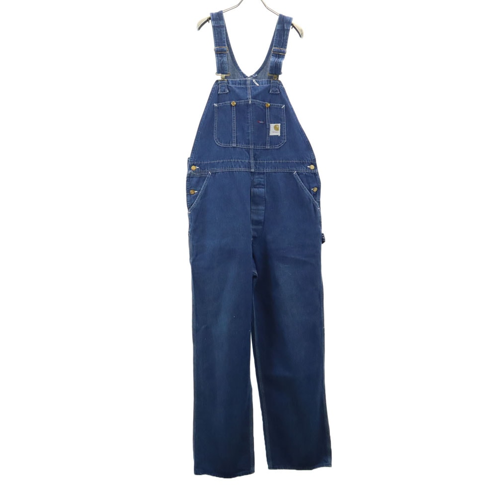 Carhartt カーハート 70s USA製 ヴィンテージ プリントタグ デニム オーバーオール W38