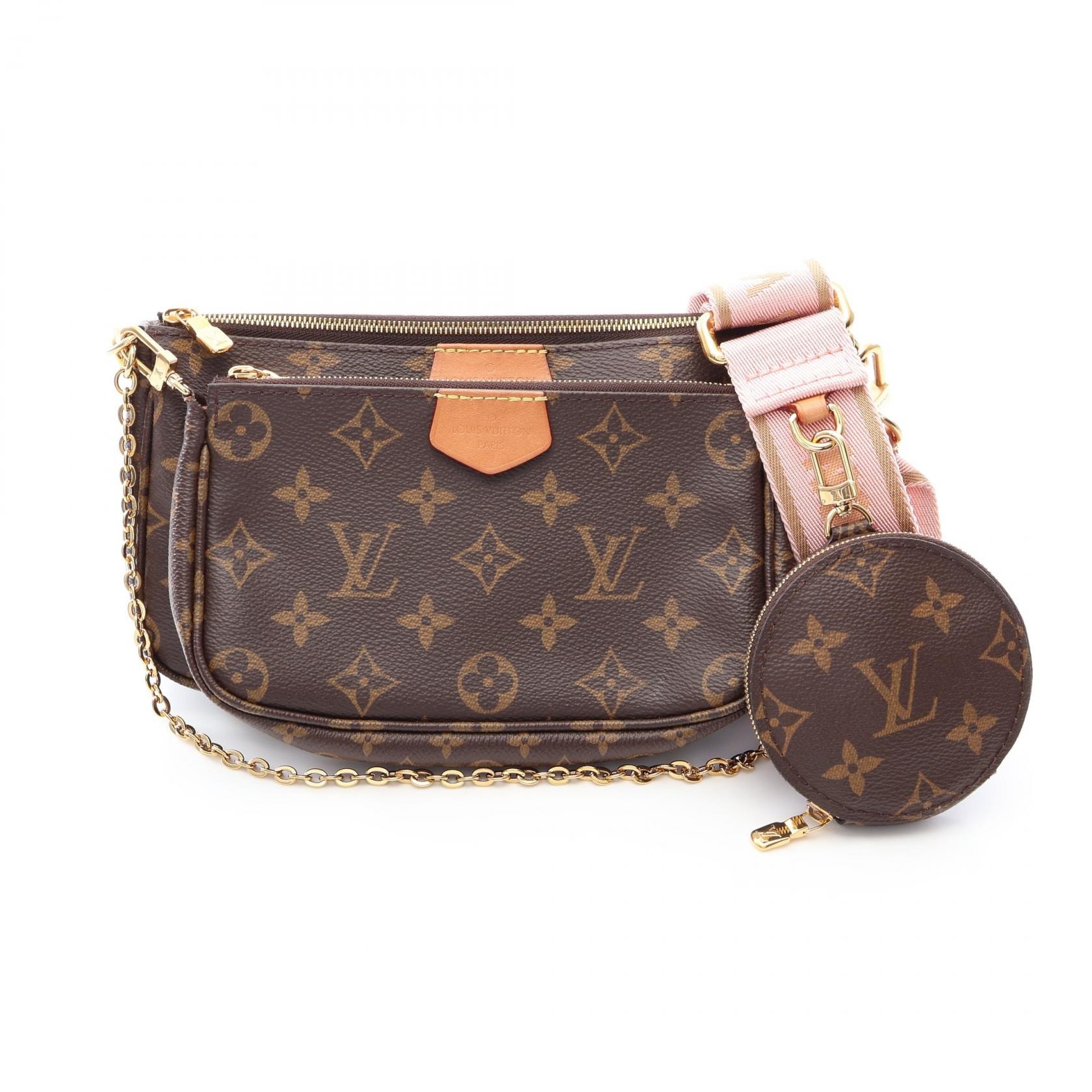 Louis Vuitton Multi Pochette Accessoires Monogram "Rose Crair"