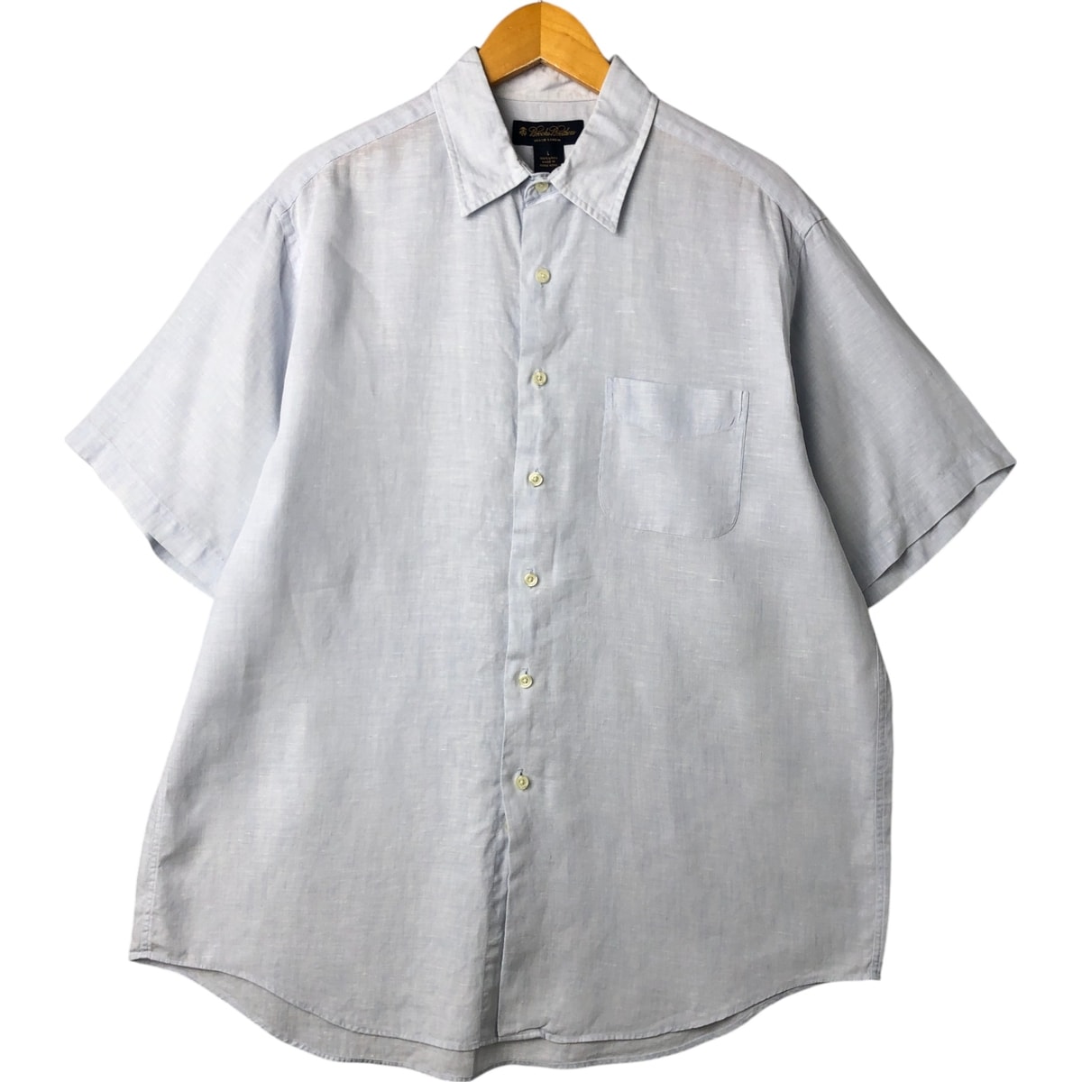 古着 ブルックスブラザーズ Brooks Brothers 346 半袖 リネンシャツ メンズL相当/eaa562718