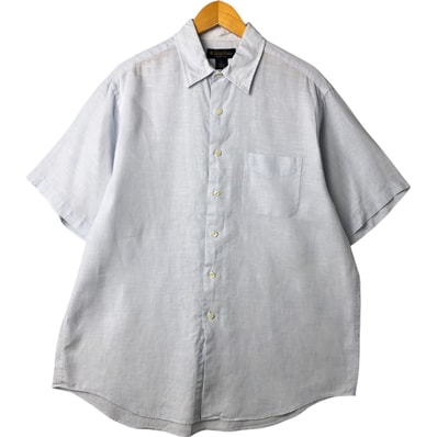 古着 ブルックスブラザーズ Brooks Brothers 346 半袖 リネンシャツ メンズL相当/eaa562718