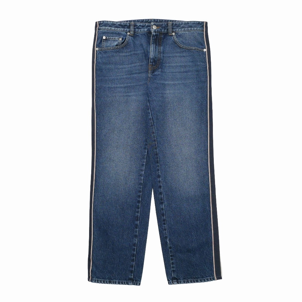 Alexander McQueen アレキサンダーマックイーン デニムパンツ サイズ28 サイドライン インディゴ デニム ジーンズ イタリア製 ブランド古着【中古】20260326/RA8697