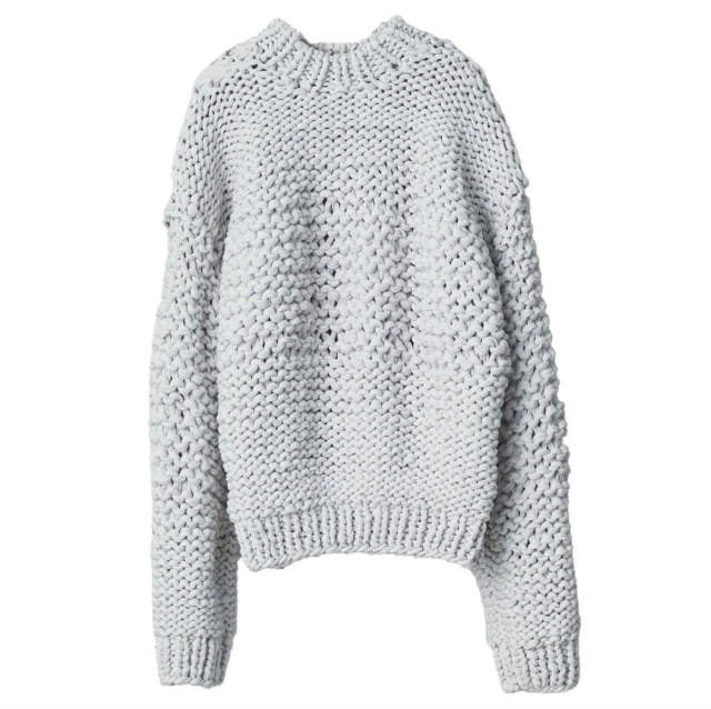 新品 stein シュタイン 23AW 日本製 LILY YARN HAND KNIT LS リリヤーンハンドニット ST.716 S OFF GREY セーター 定価103,400円 トップス g19846
