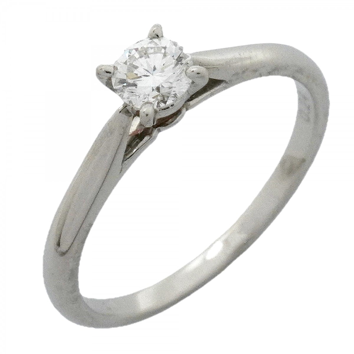 【6jfb0874】カルティエ リング ソリテール 1PD Pt950 プラチナ ダイヤモンド 0.24ct #51【中古】レディース