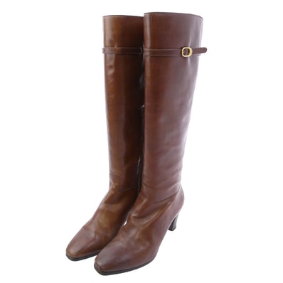 Salvatore Ferragamo サルヴァトーレフェラガモ ブーツ ヒール ロングブーツ ブラウン系 5.5【中古】