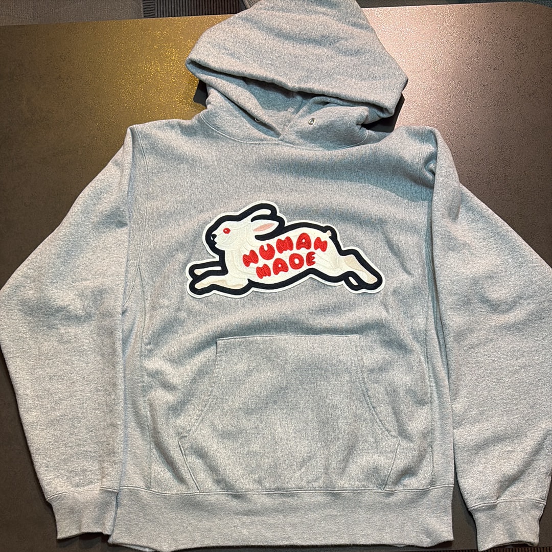 ヒューマン メイド ラビット ヘビー ウェイト フーディー "グレー"