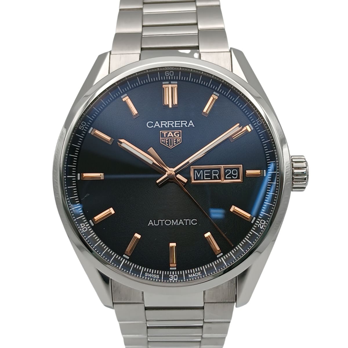 TAG HEUER タグホイヤー カレラ デイデイト 41mm 腕時計 WBN2013 ブラック  メンズ【中古】