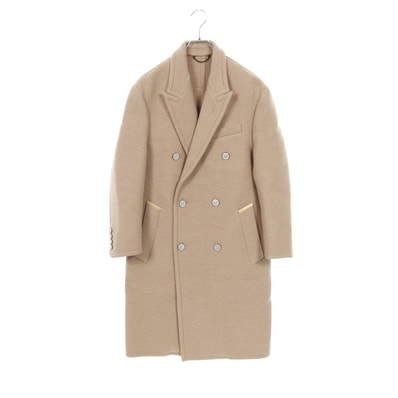 ルイ・ヴィトン LOUIS VUITTON ダブルフェイスシルクアンドウールブレンドダブルブレステッドコート 衣料品 アウター ウール シルク ベージュ メンズ ベージュ系 RM251M9 MPP HSC01E 【中古】