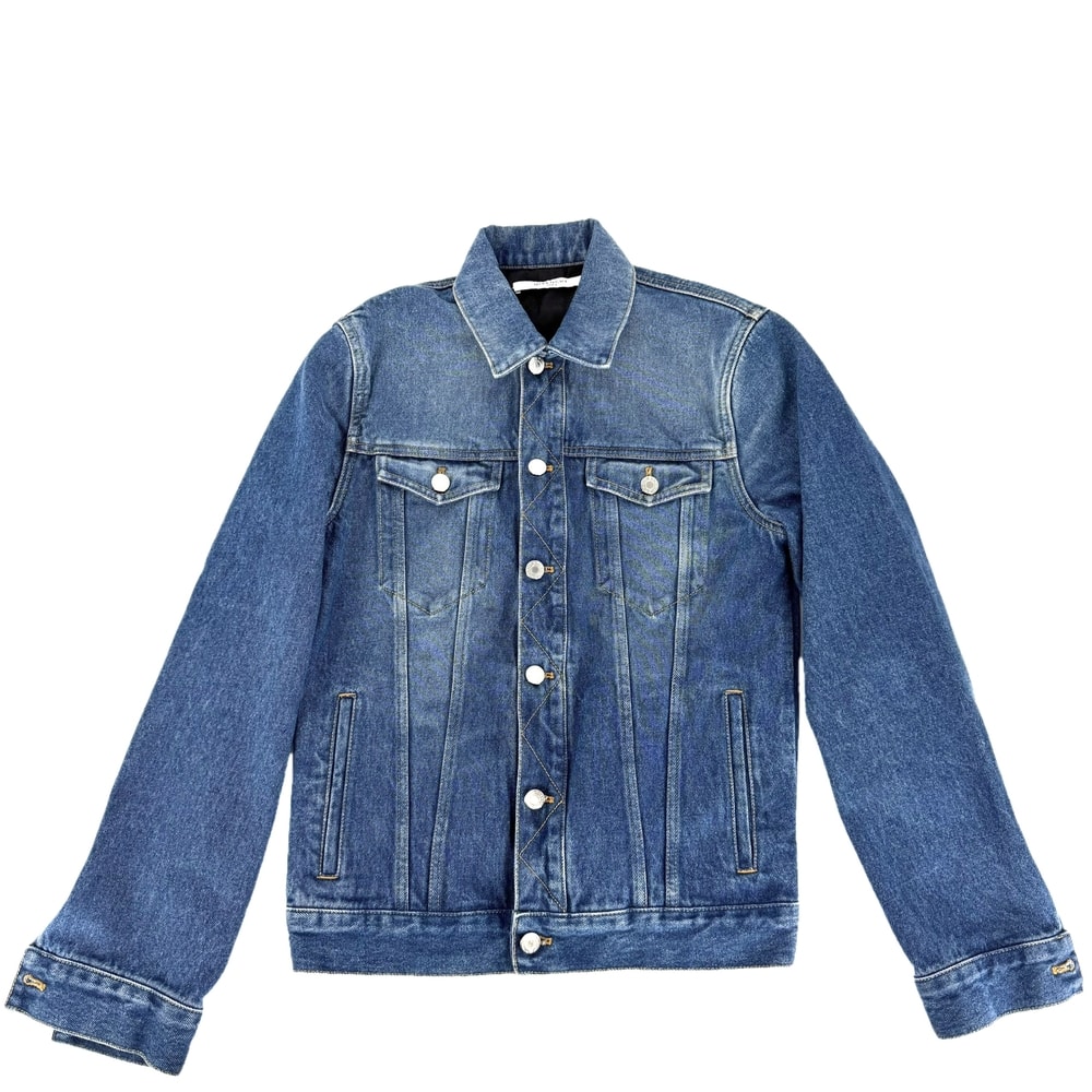 Givenchy ジバンシー デニムジャケット バックロゴ トラッカージャケット アウター 服 アパレル XS ブルー 青 コットン    メンズ【中古品】