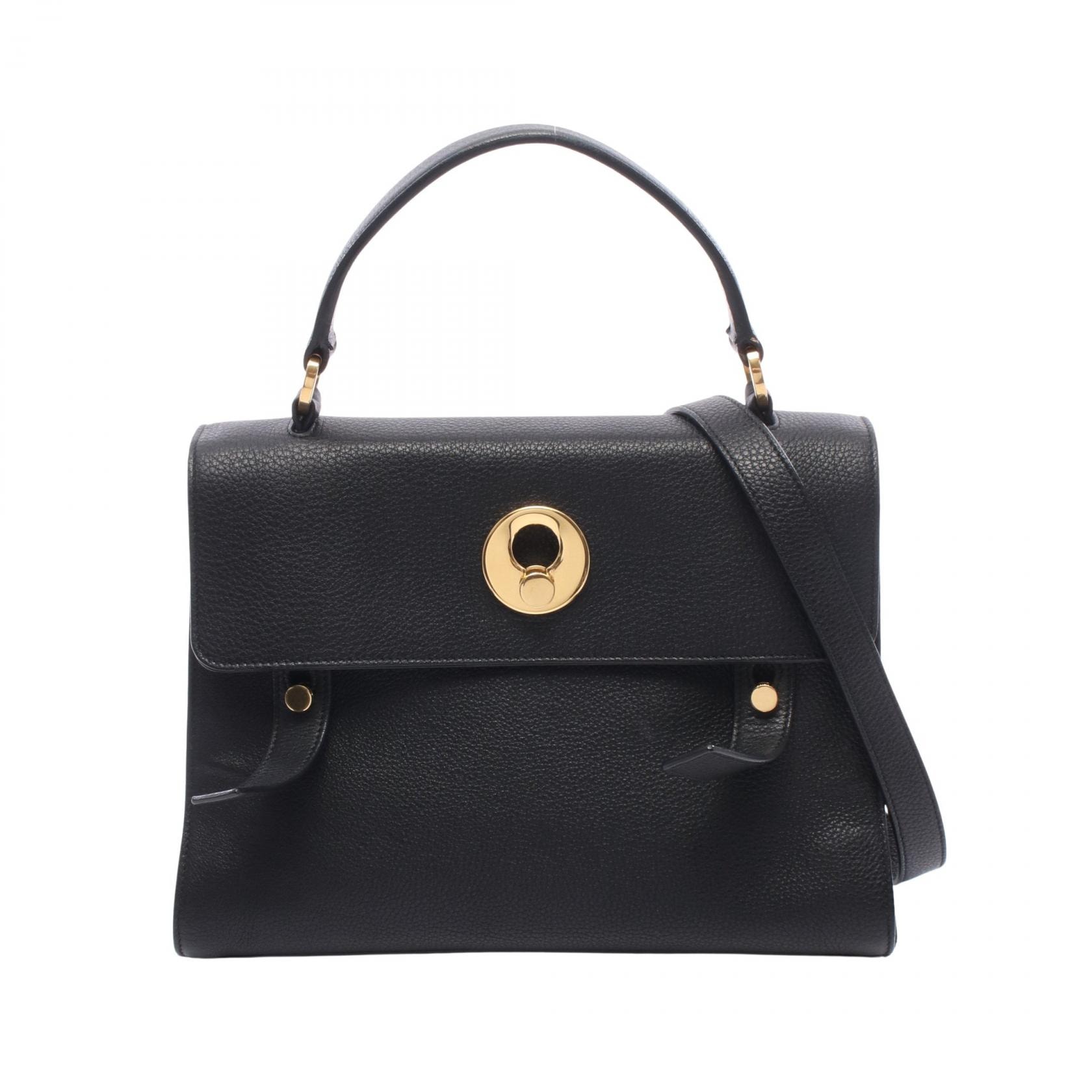 サンローランパリ SAINT LAURENT PARIS ミューズトゥ 2WAY ハンドバッグ バッグ レザー レディース ブラック系 368229 【中古】
