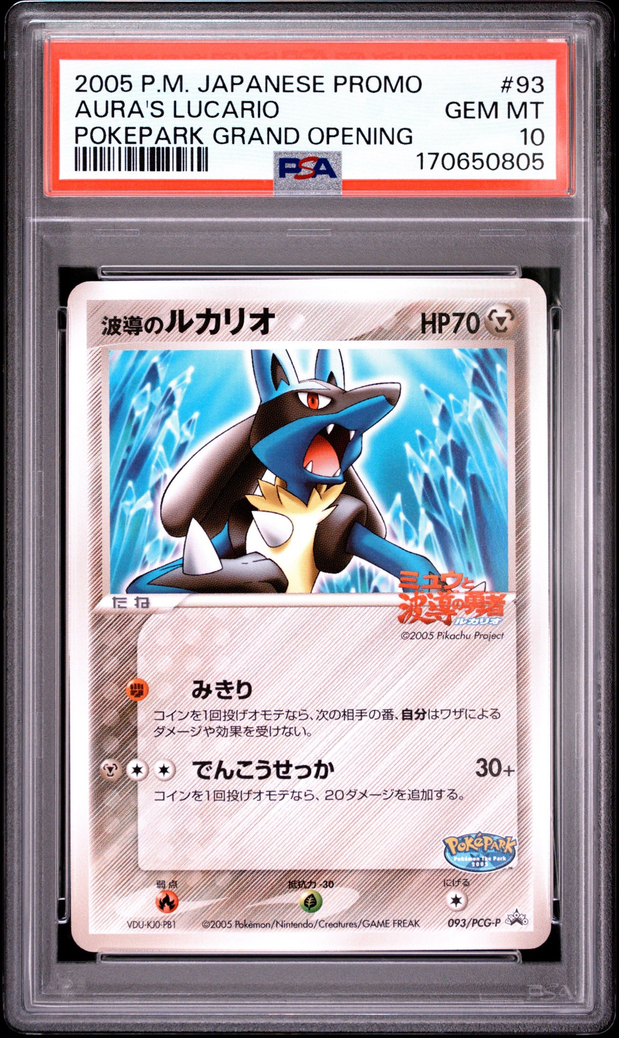 波導のルカリオ P [PCG-P 093](プロモーションカード「ポケパーク