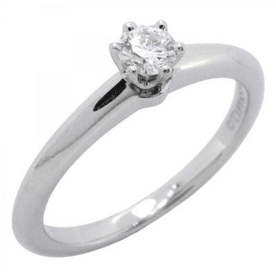 【6jdb0408-32】ティファニー リング ソリティア 1PD Pt950 プラチナ ダイヤモンド 0.18ct 11号【中古】レディース
