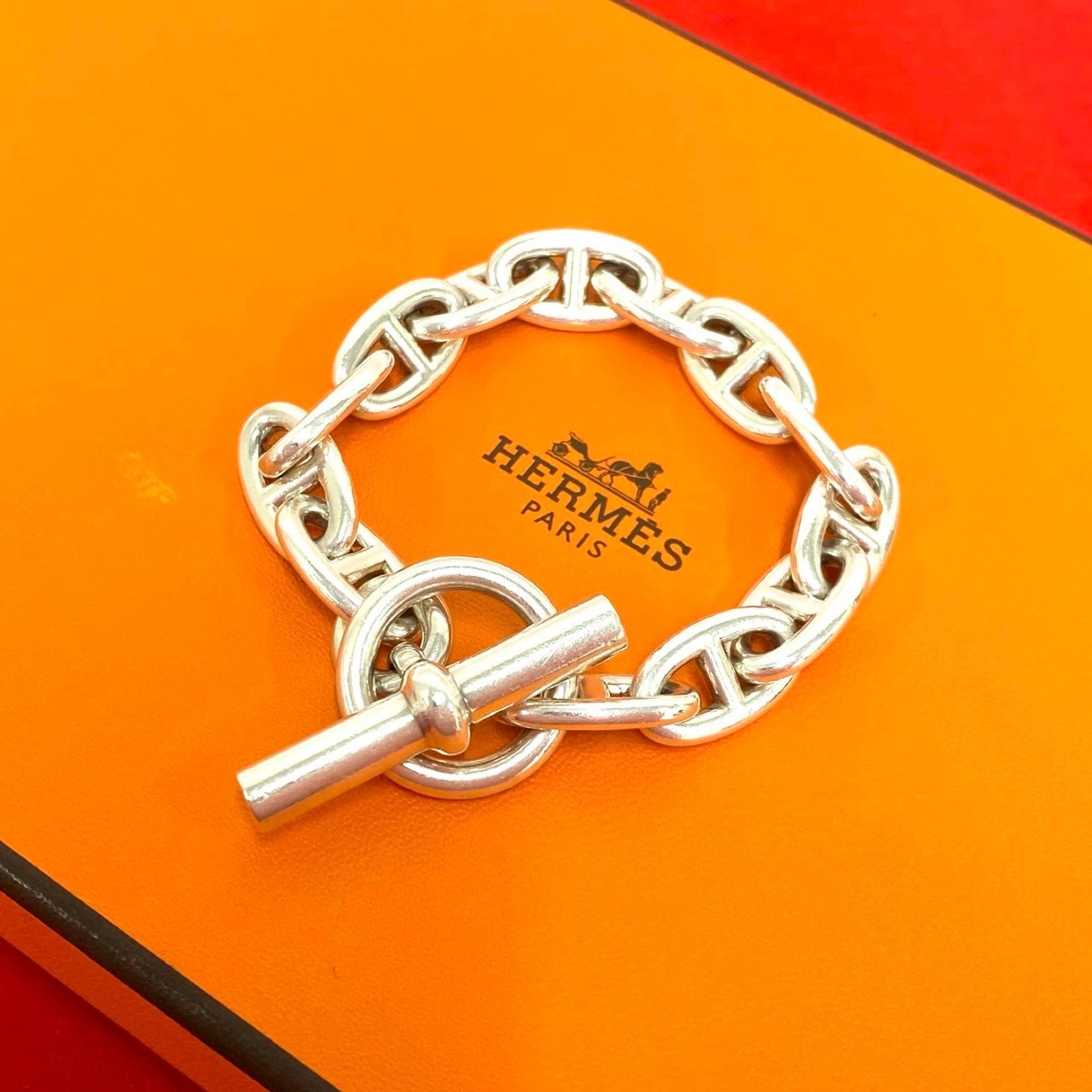 HERMES エルメス シェーヌダンクル GM 13コマ シルバー925 ブレスレット シルバー
 17587