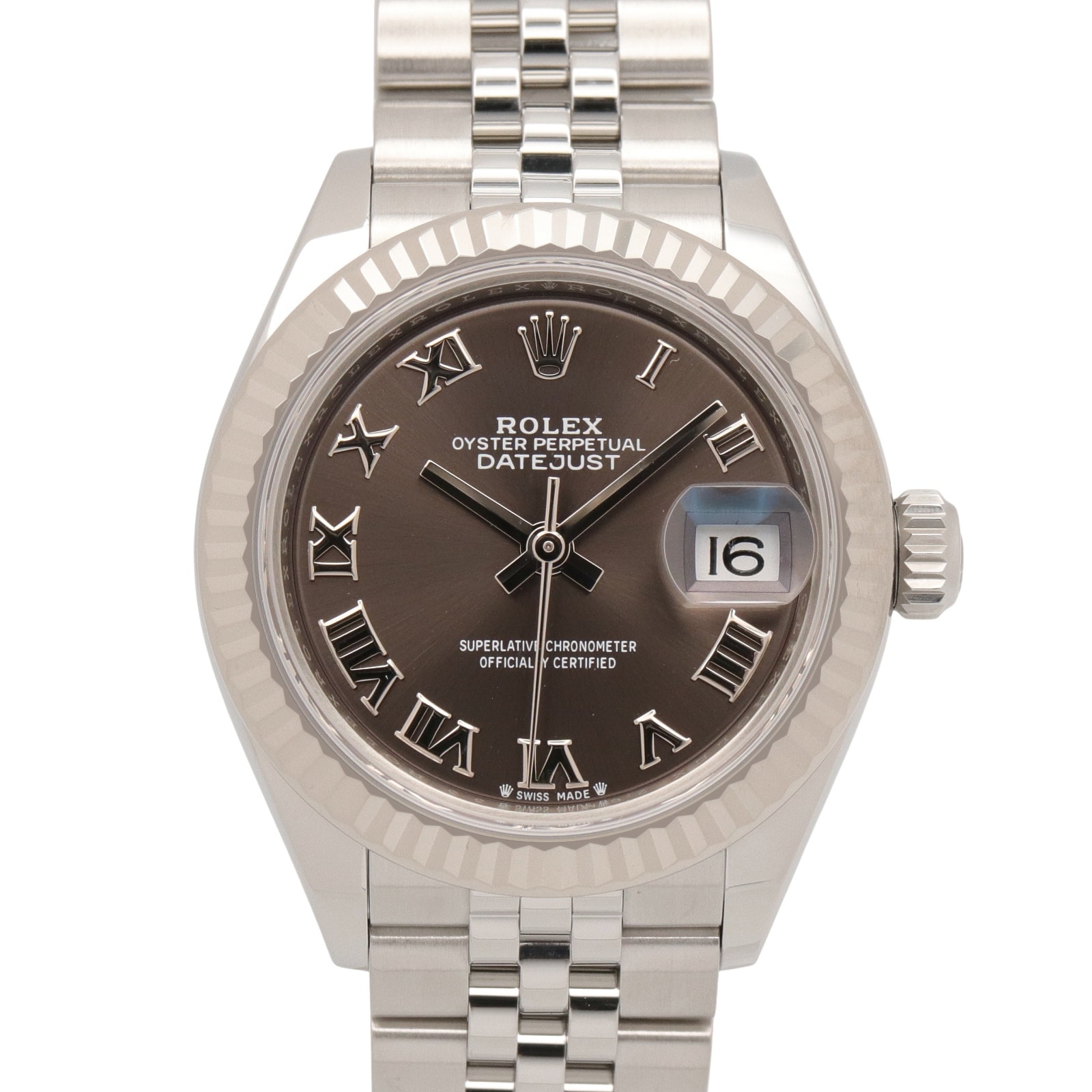 ロレックス ROLEX レディ デイトジャスト 28 ランダム番 腕時計 時計 K18WG(ホワイトゴールド) ステンレススチール レディース グレー系 ジュビリー/ローマ数字 279174 【中古】