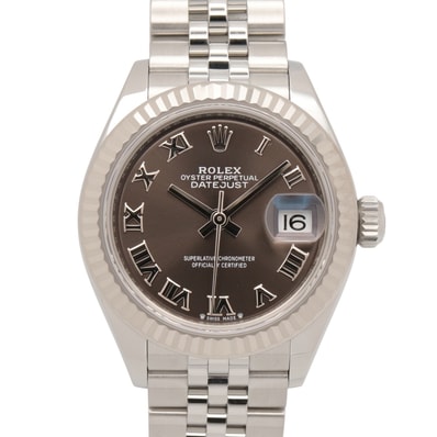 ロレックス ROLEX レディ デイトジャスト 28 ランダム番 腕時計 時計 K18WG(ホワイトゴールド) ステンレススチール レディース グレー系 ジュビリー/ローマ数字 279174 【中古】